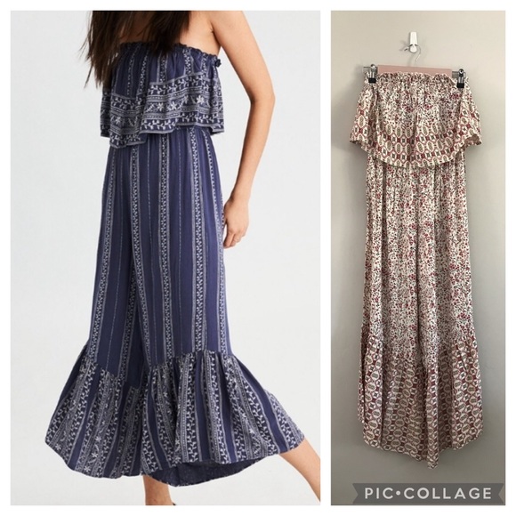 Japna | Floral Strapless Crop Jumpsuit | XS - Picture 2 of 13